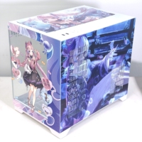 Boîtiers d'ordinateur personnalisés OEM sur le thème d'Anime Genshin Impact Sangonomiya Kokomi avec panneau latéral en verre trempé, tours verticales mini M-ATX
