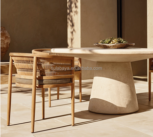 NUSA, estilo contemporáneo, nuevo diseñador, muebles de exterior de teca sólida de gama alta, sillón de comedor de teca para Hotel, Patio Resort - Product Image 6