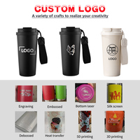 Tazas de Café con Logotipo, Taza Térmica Rosa de Alta Calidad de 20 oz/600 ml, Taza de Viaje Aislada de Acero Inoxidable 316 con Doble Boquilla para Beber