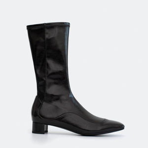 <span class=keywords><strong>Stivali</strong></span> da donna alla moda originali con punta quadrata a tubo <span class=keywords><strong>medio</strong></span> <span class=keywords><strong>tacco</strong></span> spesso gamba sottile-<span class=keywords><strong>stivali</strong></span> da calze traspiranti elasticizzati - Product Image 5