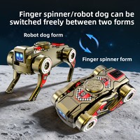 Robot Perro Transformable Mecánico Creativo Dos en Uno, Fidget Spinner Giratorio, Juguete Educativo Sensorial para Aliviar el Estrés para Adultos