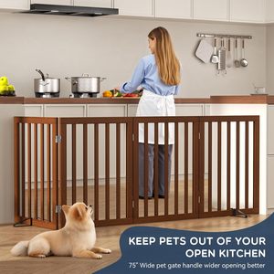Cuccia per Animali Domestici in Bambù, Autoportante, Ecologica, Moderna, per Esterni, Senza Necessità di Montaggio, Extra Larga, Pieghevole, per Cuccioli, Hotel, Sala <span class=keywords><strong>da</strong></span> Pranzo - Product Image 6