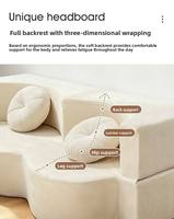 Ensemble de canapés incurvés minimalistes modernes avec rembourrage en chenille, canapé-lit pliable à compression sous vide, rembourrage en éponge pour salon