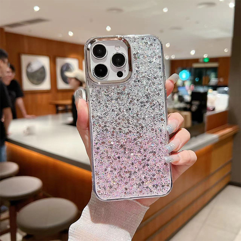 Electroplated Frame - High Glitter Gradient - Silver Powder