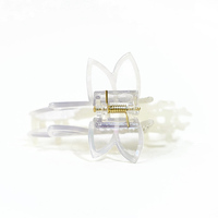 Pince à cheveux unisexe YIYI tendance en acétate transparent de 9,2 cm, motif féerique coloré, ornée de multiples diamants, personnalisable