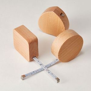 Cinta Métrica de Madera de 2m con Logotipo Personalizado, Forma Cuadrada, Circular o de Corazón, con Marcas Claras, para Regalo Publicitario o para el Hogar - Product Image 4