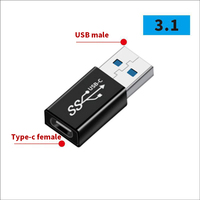 USB C naar USB-adapter met vrouwelijke en mannelijke poorten voor Android-telefoons, computers, laptops