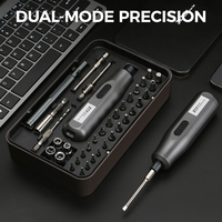 Kit d'outils manuels de réparation domestique isolé 35-en-1 : Mini perceuse électrique sans fil au lithium de précision, format de poche