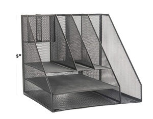 Document Organiser <b>File</b> Shelf Magazine <b>File</b> Book Holder Mesh Desktop <b>Organizer</b> <b>File</b> Storage for Office Organization and Storage - Product Image 3