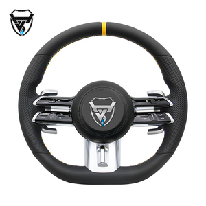 Logo en cuir noir et jaune personnalisé volant modifié pour Mercedes Benz C GLC E S CLS <span class=keywords><strong>AMG</strong></span> Zc-223-p3 - Product Image 2