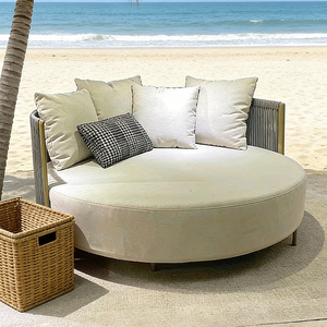 <span class=keywords><strong>Tumbona</strong></span> Moderna <span class=keywords><strong>para</strong></span> Exteriores, de Aluminio, con Tejido de Cuerda, Redonda, <span class=keywords><strong>para</strong></span> Piscina, Jardín, Resort, Hotel, Patio - Product Image 6