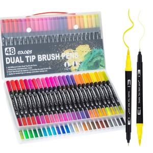 Meilleure vente de stylos pinceau à double marqueur 12-168 couleurs marqueur double pointe stylo de couleur <span class=keywords><strong>pour</strong></span> <span class=keywords><strong>adulte</strong></span> <span class=keywords><strong>coloriage</strong></span> école salle de classe Art fournisseur - Product Image 1