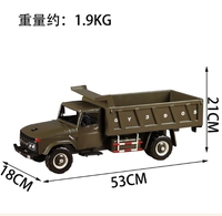 Simulation de l'ancien modèle de véhicule d'ingénierie de camion de transport Jiefang CA141 Pièces de collection artisanales vintage