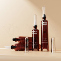 Flacon-serum airless OEM ODM personnalisé 5ml 10ml argenté pour ampoule cosmétique, soin des yeux, crème et sérum pour le visage