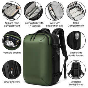 Benutzerdefiniertes Logo Fabrik-Lieferung Vakuum-Kompressions-Rucksack TSA-Schloss Diebstahlsicher Versteckte Rückentasche Wasserdichter Laptop-Rucksack - Product Image 3