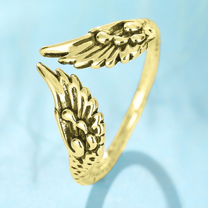 Anello Vintage a Forma di Piuma per Donne, Gioiello Minimalista Regolabile, Stile Vintage con Finitura Anticata - Product Image 6
