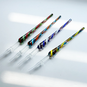 2025 nouveau Design Unique coloré damier fenêtre coupe personnalisé à la main en verre soufflé stylo à tremper calligraphie écriture <span class=keywords><strong>dessin</strong></span> trempette stylo en verre - Product Image 6