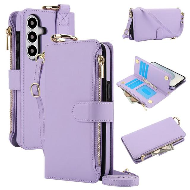 Bulk Stock and Fast Shipping Phone Cover for Samsung Galaxy S26+ 5G Crossbody Ring Multifunctional Wallet Leather Phone Case