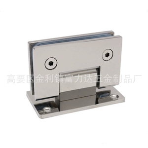 Bisagras para puertas de vidrio de acero inoxidable, diseño minimalista rectangular duradero de 90x55x70mm para puertas de ducha - Product Image 4