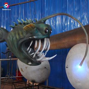 Animatronic simulación resplandor pez rape a la venta <span class=keywords><strong>EA</strong></span> Animal modelo tamaño real Animatronic gran tiburón blanco para acuario - Product Image 3