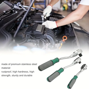 72-Tooth Quick-Release Auto Ratel Sleutel <span class=keywords><strong>Set</strong></span> Oem Ongeladen Stopcontacten Industrieel Chroom-Afgewerkt Staal Voor Auto 'S - Product Image 6