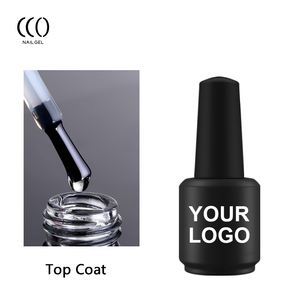 Esmalte de Gel UV Sin Limpieza de Marca Privada CCO Hema de 15 ml, Capa Superior y Base Brillante de Alto Brillo para Arte de Uñas, Esmalte de Gel Transparente - Product Image 1