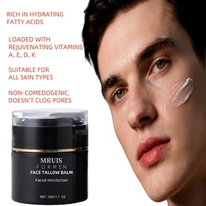 Crème <span class=keywords><strong>Visage</strong></span> Hydratante au Suif de Bœuf pour Hommes au Beurre de Karité, Camomille, Champignon, Extraits de Romarin - Product Image 6