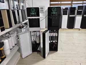 Purificateur d'eau avancé avec technologie de filtration efficace, distributeur d'eau chaude et froide à chargement par le bas, en plastique, pour usage domestique, 3 robinets - Product Image 2