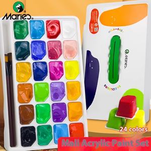Ensemble de 24 couleurs de <span class=keywords><strong>gouache</strong></span> en gel Maries pour débutants, étudiants en art, peinture acrylique, convient pour la peinture à l'aquarelle, boîte de toile - Product Image 3