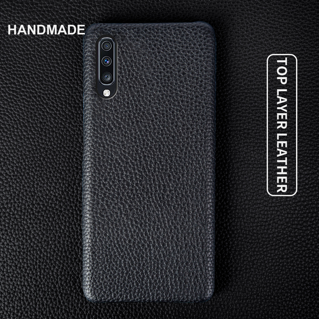 Real Genuine Leather Mobile Phone Case for Samsung A70 Durable and Stylish Leather Case for Samsung Phones