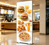 Boîte lumineuse publicitaire pliable double face personnalisée, étanche, durable, en aluminium, portable, pour exposition intérieure et extérieure