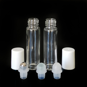 10ml trasparente di olio essenziale di vetro roll on bottiglia con rullo di vetro palla - Product Image 2
