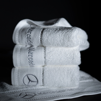 Ensemble de serviettes de haute qualité en coton blanc 100% super doux, ensemble de serviettes personnalisées avec logo brodé, ensemble de serviettes cadeau, serviette de toilette blanche