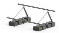 Système de montage de panneaux solaires à toit plat Amoysolar avec support en Z, système de trépied fixe PV avec garantie de 12 ans