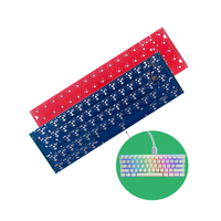 60% 80% QMK Qmk melalui kustom Rgb Backlit hotswap Keyboard mekanik Pcb