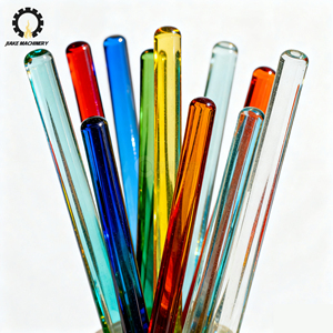 Tige en verre borosilicaté trempé Tige en verre optique solide colorée pour le soufflage du verre en gros personnalisé - Product Image 1