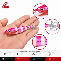 Nouvel Arrivage Leurre crevette en plastique sans tissu, peint à effet phosphorescent, à coulée horizontale en eau moyenne, monture à hameçon bomb hook, vente en gros