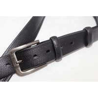 Ceinture décontractée pour homme en cuir de buffle, largeur 2-4 cm, longueur 110-135 cm, boucle carrée en alliage, respirante et légère, vente en gros d'usine