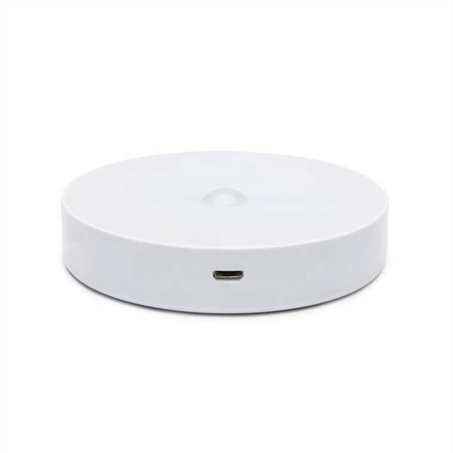 Hot Sale Magnetic Round LED Light for Wall Wireless Stick-on Mini Spotlight USB Rechargeable Touch Control Dimmable Night Light