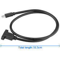 RGEEK 0.5M 1M Panel Mount tipe-c USB-C Male ke Female kabel ekstensi dengan sekrup lubang kunci kabel konektor