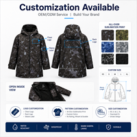 Vestes imperméables pour garçons et filles, parka de bain personnalisée imprimée, doublure polaire chaude, manteau d'extérieur pour la natation, le surf et la plage
