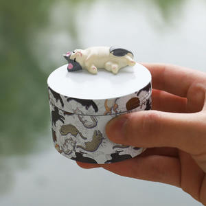 เครื่องบดบุหรี่โลหะสี่ชั้น ทำจากโลหะผสมสังกะสี รูปทรงแมว - Product Image 3