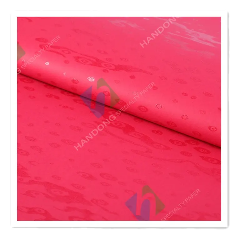 Good Quality 3D Texture Embossed Paper Gift Wrapping Paper with Factory Price