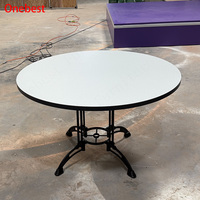 Table de salle à manger ronde haut de gamme KFC, style français, mobilier de maison design, tables de restaurant en marbre