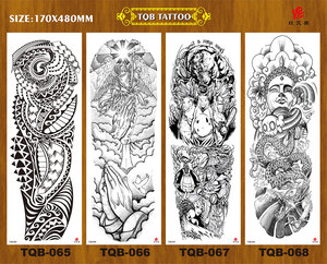 Tatuaggio della ragazza fresca delle maniche della gamba di grandi dimensioni del braccio pieno impermeabile all'ingrosso - Product Image 3