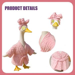 Ropa para Gansos de Patio, Bata de Baño con Textura Esponjosa Tipo Frijol, Estilo Vacacional Playero, Decoración de Jardín Original - Product Image 3