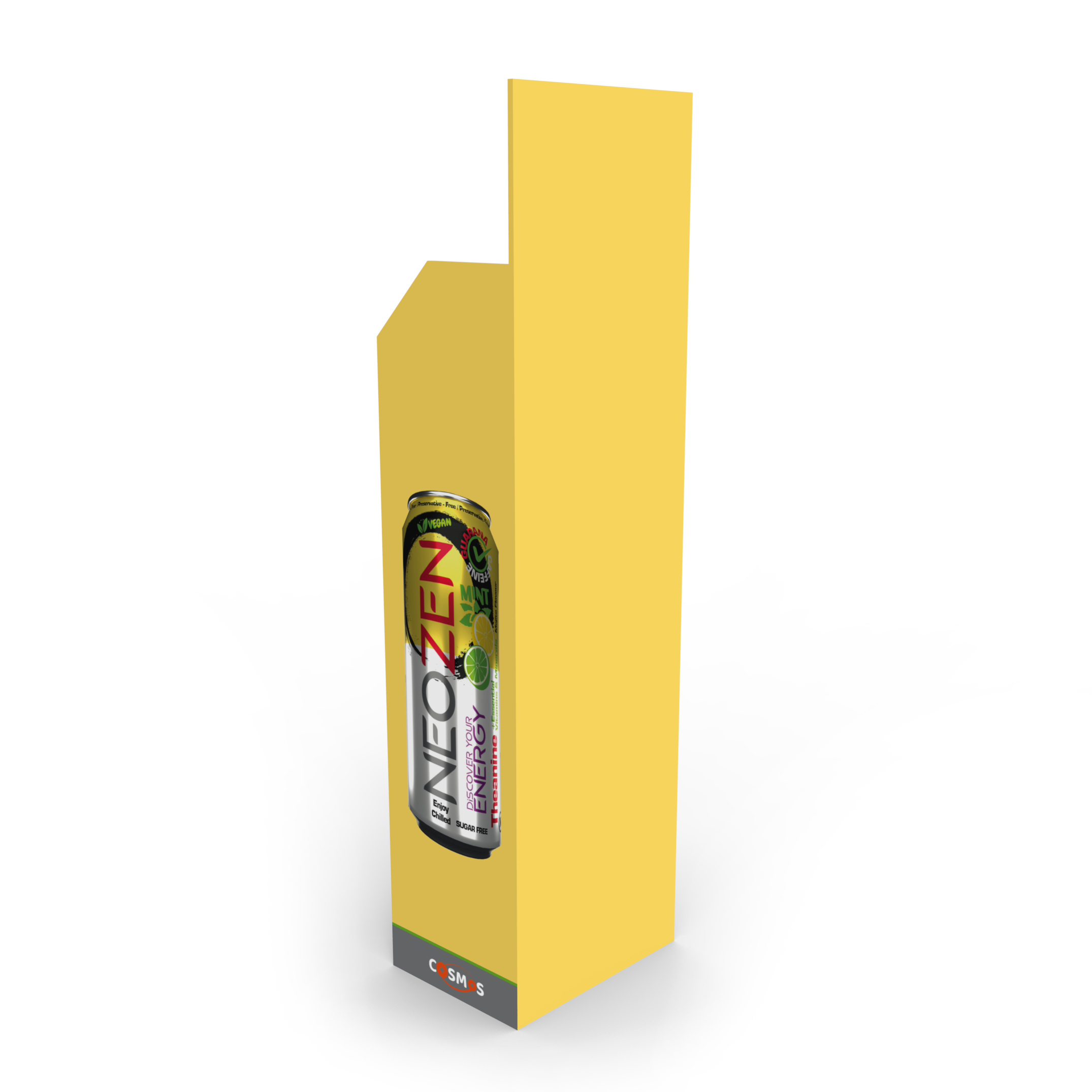 High Capacity Cardboard Drink Bottle Display Stand with Plug-in Shelves for Beverages — view 6