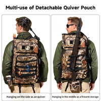 Étui pour arc composé, sac à arc léger et souple avec poche pour flèches et sangles de sac à dos, sac à fusil 2 en 1 pour la chasse et le tir