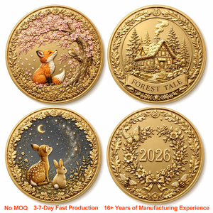 Pièce de monnaie commémorative du centenaire avec un récit du siècle : 1926-2026, thème l'amitié, pièce de collection en métal, cadeau - Product Image 1