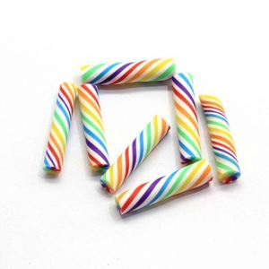 Bán Buôn 100 Cái/túi 25 Mét Đất Sét Polymer Peppermint Swirl Kẹo Gậy Dễ Thương Xoắn Sọc Polymer Clay Kẹo Canes Craft - Product Image 5